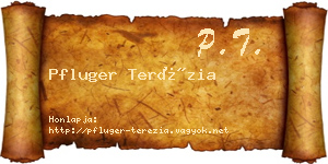 Pfluger Terézia névjegykártya